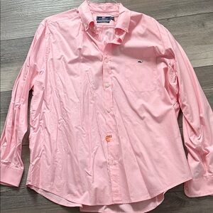 Vineyard Vines Men's Pink Button-Down Shirt